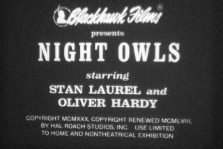 16mm Film - Night Owls - 1930 - Laurel & Hardy