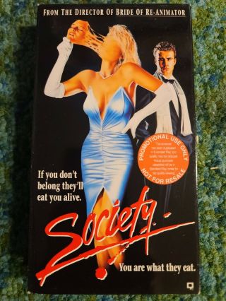 Rare Vhs 1989 Society You Are What You Eat - Slasher Horror Vhs Movie Screener