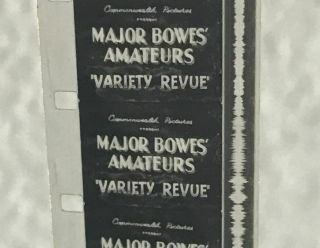 Exc Orig Major Bowes Variety Revue 1936 2 - Reel 16mm Rko Radio Show Musical Short