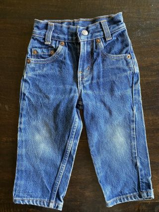 Vintage Levis Rare 501 Blue Denim Jeans Pants Baby Toddler Size 0 Made In Usa