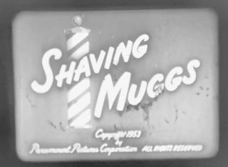 Popeye The Sailor 16mm Black And White 1953 Cartoon " Shaving Muggs "