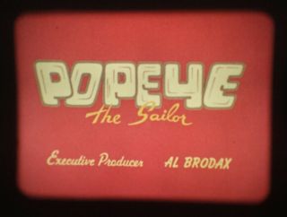 Popeye " Boardering On Trouble " (king Features 1961) 16mm Cartoon