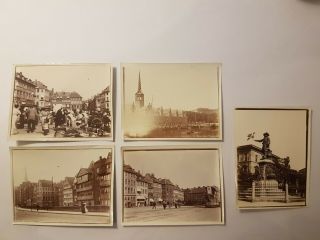 5 Albumen Photographs Of A Town Or City Possibly Germany,  Late 19th/early 20th