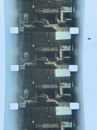 16mm Silent Home Movie Hopalong Cassidy Movie Marquee,  Factory,  Cars 800” 1939