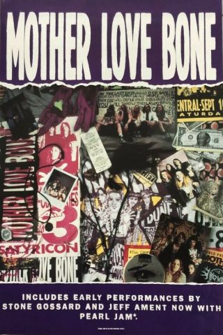 Mother Love Bone (pearl Jam) Apple Ultra Rare Promo Poster 1992 24x36