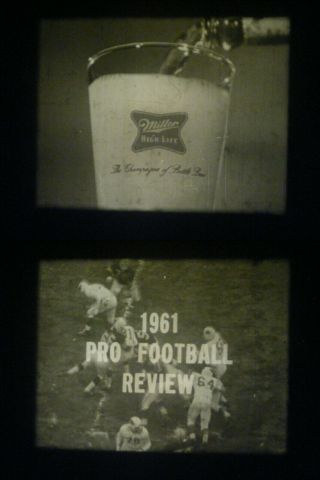 16mm Sound - 1961 Pro Football Review - Colts - Packers - Giants - Redskins - Browns,  More