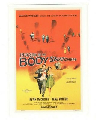 Invasion Of The Body Snatchers Movie Poster Vintage 4x6 Postcard Af178