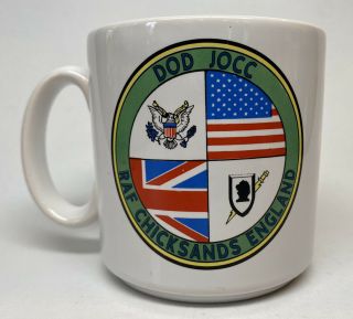 Raf Chicksands England Dod Jocc Mug Rare Usaf Military Vtg