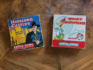 1950 16mm Castle Films,  Hopalong Cassidy & Woody Woodpecker