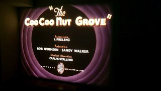 16mm Cartoon Film: " The Coo Coo Nut Grove " - 11/28/36 - Kodachrome Color -