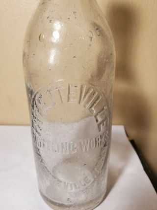 Rare Fayetteville BOTTLING SODA Straight side bottle FAYETTEVILLE TN 2