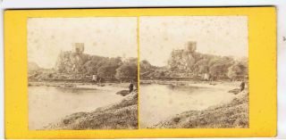Stereoview By G W Wilson - No 254 Dunolly Castle Near Oban