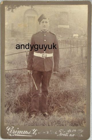 Cabinet Card Soldier Grimmett Northampton Antique Photo Military Royal Artillery