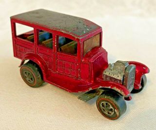 Rare Vintage Hot Wheels Redline Classic Shiny Pink 31 Ford Woody - 1968 Mattel