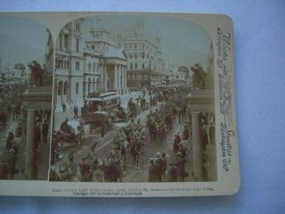 Stereoscope Viewing Card Boer War Military Light Horse Cape Town (l25)