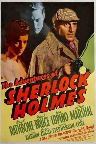 16mm Feature " Adventures Of Sherlock Holmes " (1939) Stunning Print
