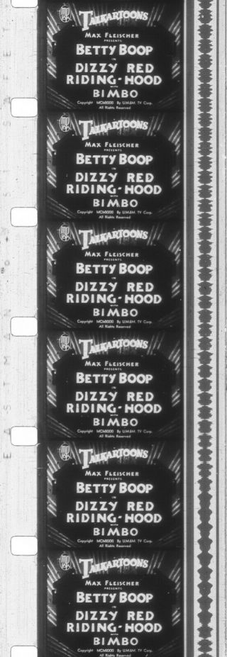 16mm Betty Boop In Dizzy Red Riding - Hood (1931) Max Fleischer Cartoon