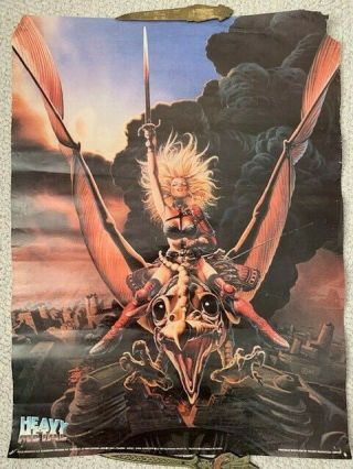 Heavy Metal Vintage 18x24 Color Movie Poster From 1981 Awesome,  Very Rare