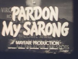 16mm Sound Feature Film - - " Pardon My Sarong " With Abbott And Costello (1942)