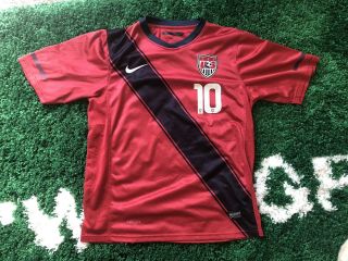 Rare 3rd Kit 2010 World Cup Usa 10 Landon Donovan Authentic Red Jersey Mens L