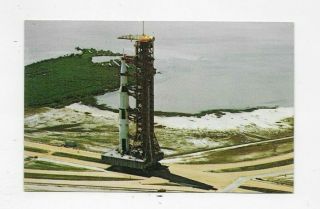 Vintage Chrome Postcard Kennedy Space Center Fl Nasa Apollo 11 Roll Out M2075