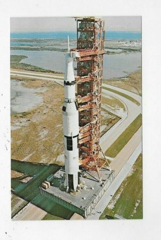 Vintage Chrome Postcard Kennedy Space Center Fl Nasa Apollo 16 Crawler M2072
