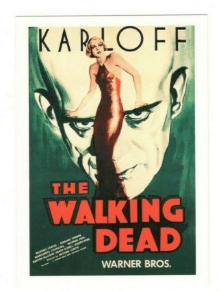 The Walking Dead Movie Poster Boris Karloff Vintage 4x6 Postcard Af114