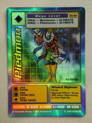 Piedmon Holo Bo - 42 1st Edition Digimon Trading Card 1999 Bandai Unplayed