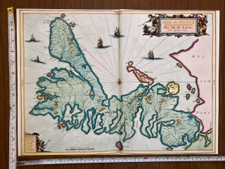 Old Antique Tudor Blaeu Map Isle Of Skye,  Scotland 1600 