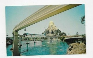 Vintage Chrome Postcard Disneyland Monorail And Matterhorn View R3720