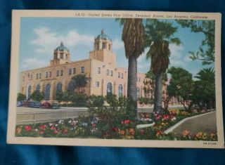 Us Post Office Terminal Annex Los Angeles California Vintage Postcard
