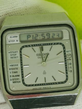 Rare Seiko Vintage Digital Watch James Bond Era H357 - 5050 Digiana 80s Retro