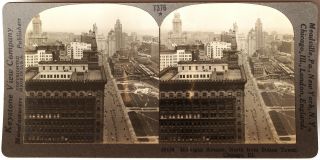 Keystone Stereoview Michigan Avenue,  Chicago,  Il From 1930’s T400 Set T376 B