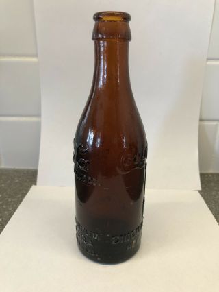 Rare Double Arrow Amber Coke Bottle Cincinnati,  Ohio OH Ca.  1910 2