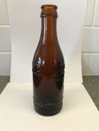 Rare Double Arrow Amber Coke Bottle Cincinnati,  Ohio OH Ca.  1910 3