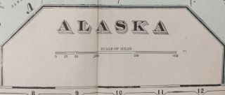 Vintage 1900 District Of Alaska Map 22 " X14 " Old Antique Juneau Sitka