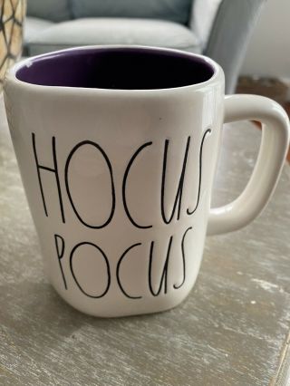 Rae Dunn Halloween Hocus Pocus 2019 Mug Purple Interior Rare