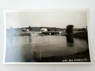 Vintage Rppc Real Photo Postcard Lac Des Écorces Quebec