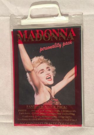 Madonna Rare Vintage Personality Pack Uk 1987 Who’s That Girl Tour Photos Poster