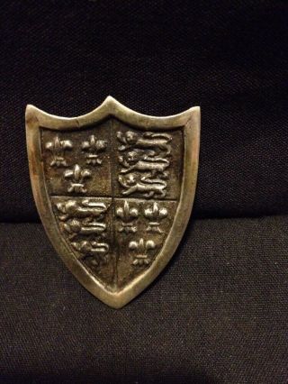 Rare Vintage Sterling Sliver Lionheart Medieval Knight Shield Armor Pin Brooch