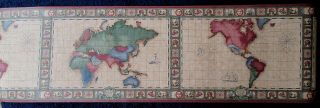 Old World Nautical Maps Wallpaper Border