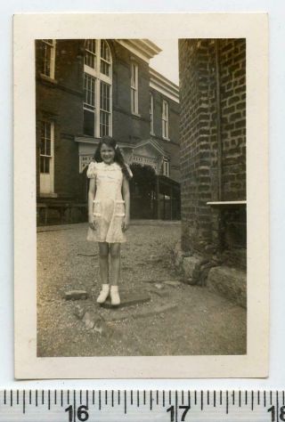 203 Vtg Photo SCHOOL GIRL,  FIRST DAY OF SCHOOL c 1930 ' s 2