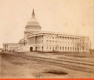 The U.  S.  Capitol From The North,  Washington.  E.  & H.  T.  Anthony Stereoview Photo