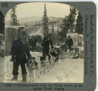 Alaska,  Dog Sleds,  North Of The Arctic Circle - - Keystone 86 1920 