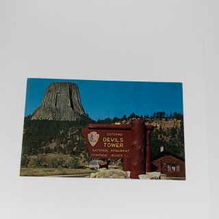 1950s Vintage Devils Tower Postcard Wyoming