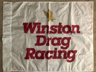Vintage Rare Nhra Winston Drag Racing Flag Cigarettes 39” X 49”