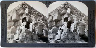 Keystone Stereoview Climbing Great Pyramid,  Giza,  Egypt From 1920’s 400 Set 234