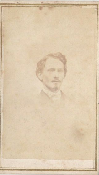 Cdv Civil War Photographer Worcester,  Ma,  Gentleman Goatee Mustache Beard
