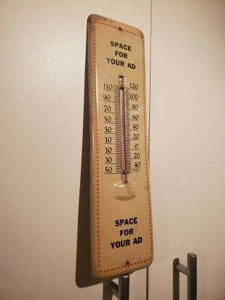 Rare Vintage Salesman Sample Advertising Thermometer Sign Space For Your Ad Here