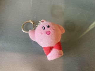 Vintage Fuzzy Kirby Keychain Figure Kirby’s Adventure Nintendo Rare